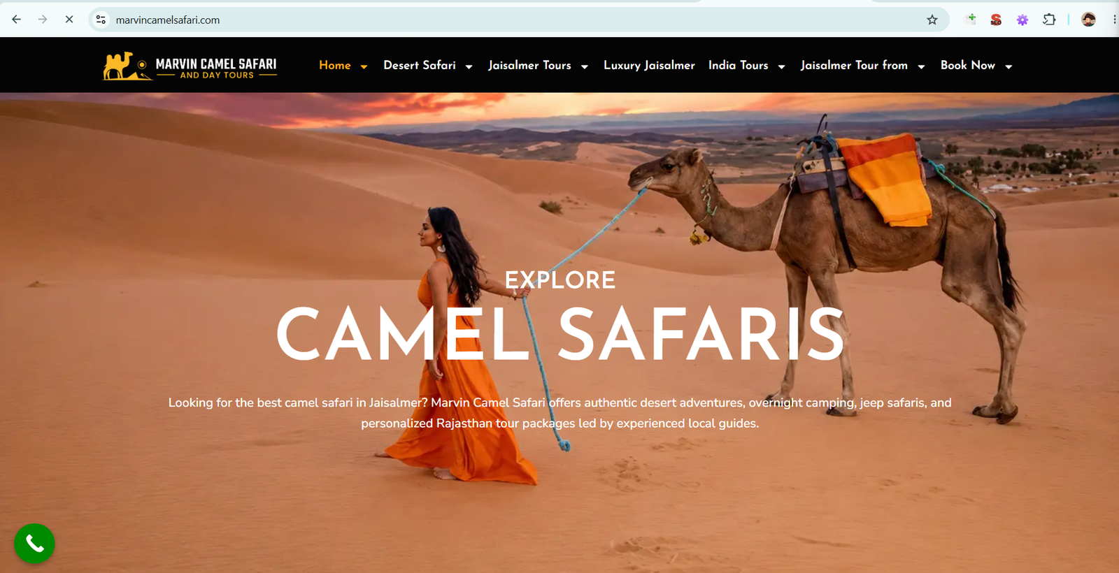 Marvin Camel Safari – Website Development & SEO